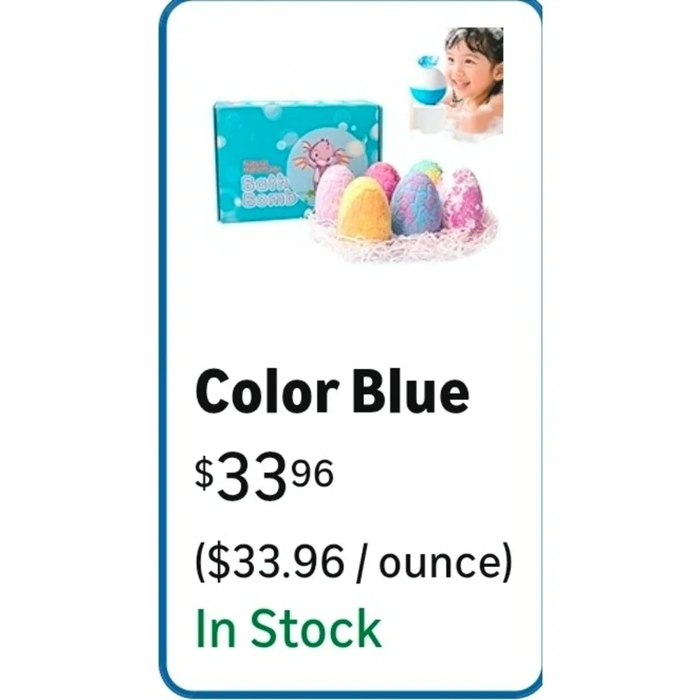 Natural Handmade Dragon Egg Bath‎ Bombs with Dinosaur Toy Surprise 6 Pack Set